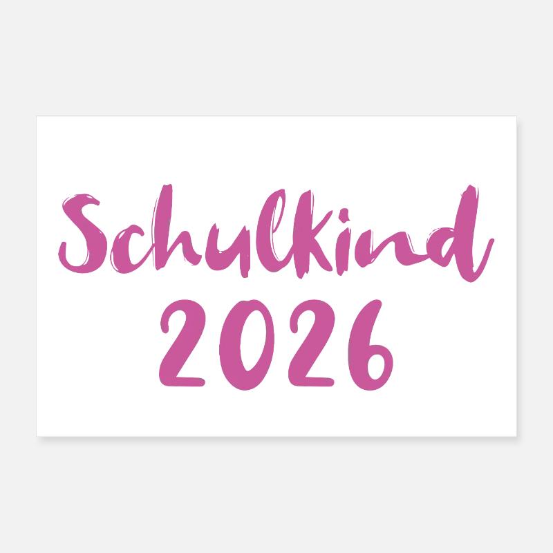 Schulkind 2026 - Poster 30x20 cm - Weiß