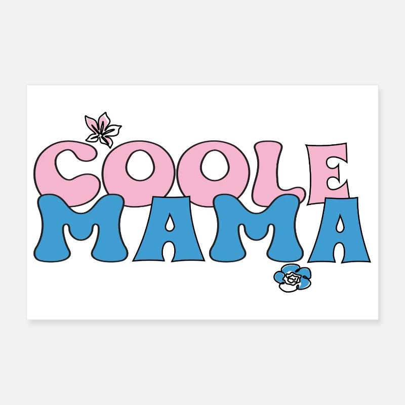 Coole Mama  - Poster 30x20 cm - Weiß