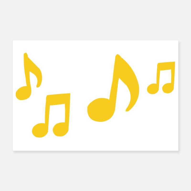 Contraste des notes jaunes Poster 30 x 20 cm