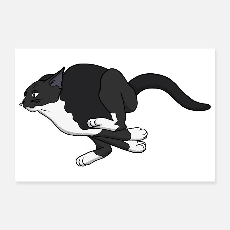 Chat Noir du Saut de Minuit Poster 30 x 20 cm