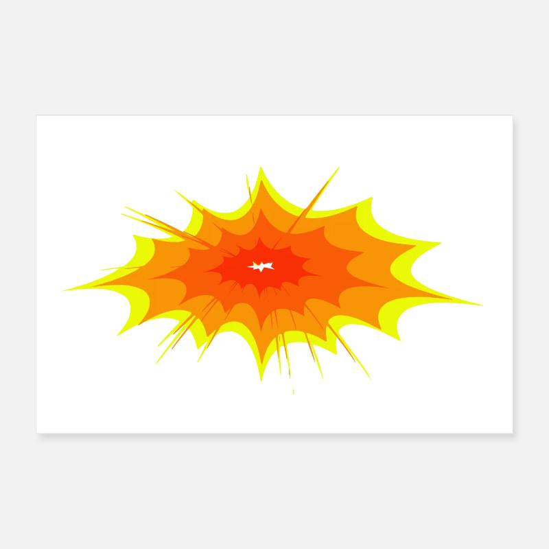 explosion étoile flamme splash couleur taches coloré Poster 30 x 20 cm