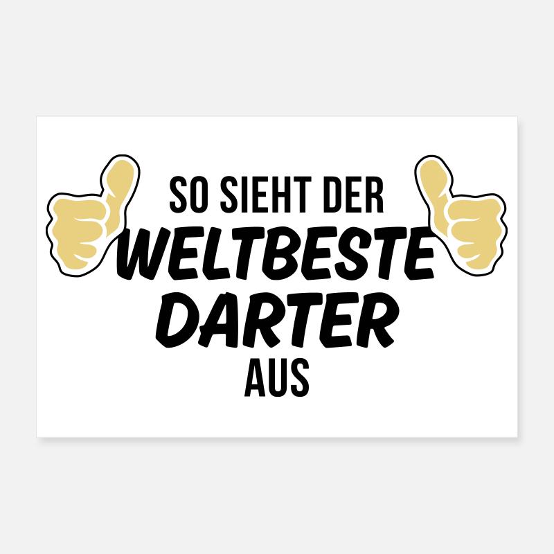 der weltbeste darter Poster 30x20 cm