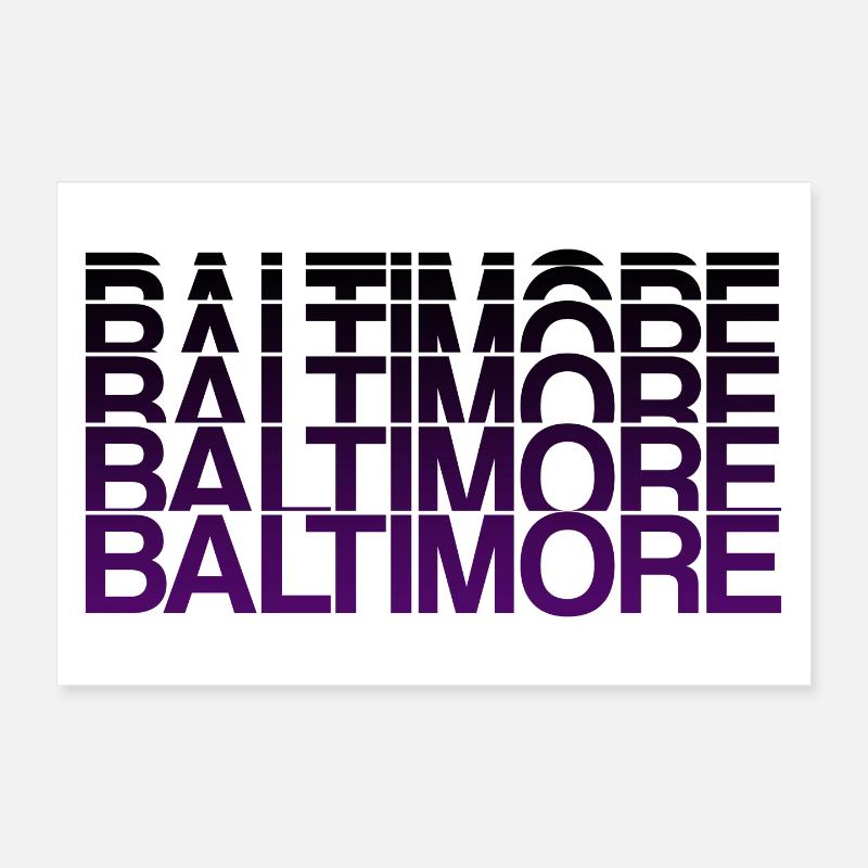 Style dégradé violet de Baltimore Poster 30 x 20 cm