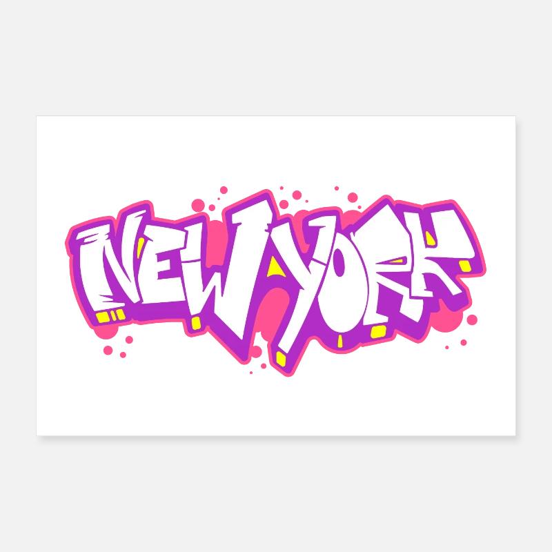 New York Horizontal Graffiti 2 Poster 12" x 8" (30x20 cm)