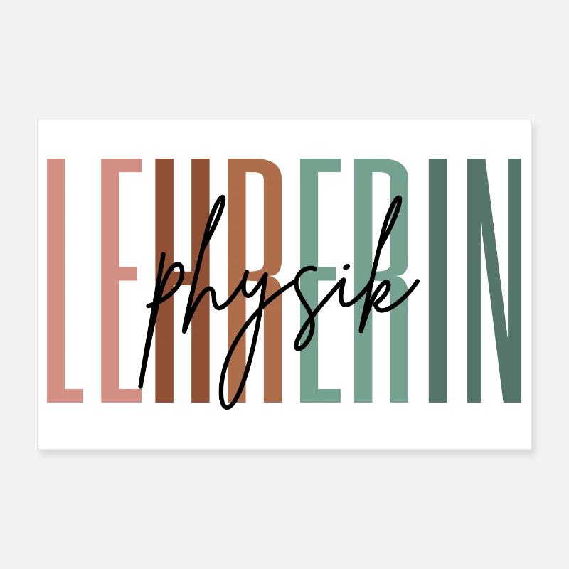 Lehrerin Physik Physiklehrerin Lehramt Geschenk Poster 30x20 cm