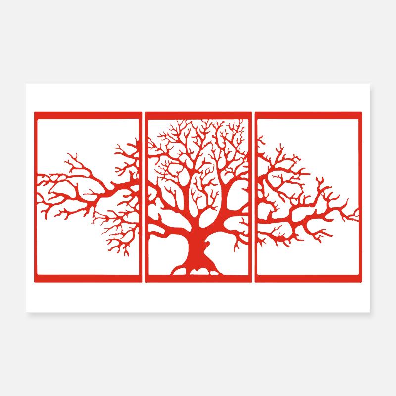 Blick in die Natur (rot) Poster 30x20 cm