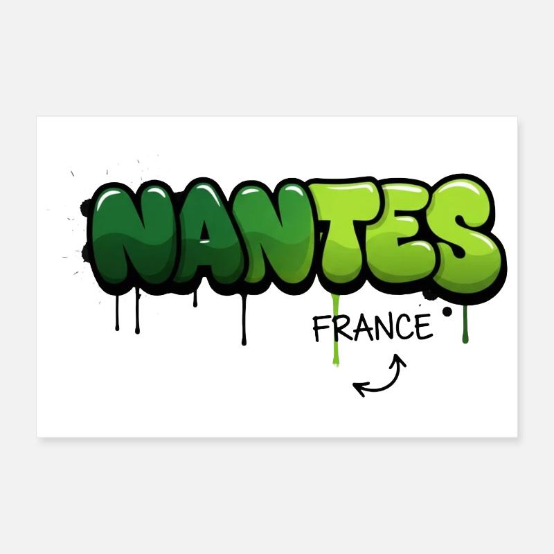 Nantes Graffiti Kunst Design Poster 30x20 cm