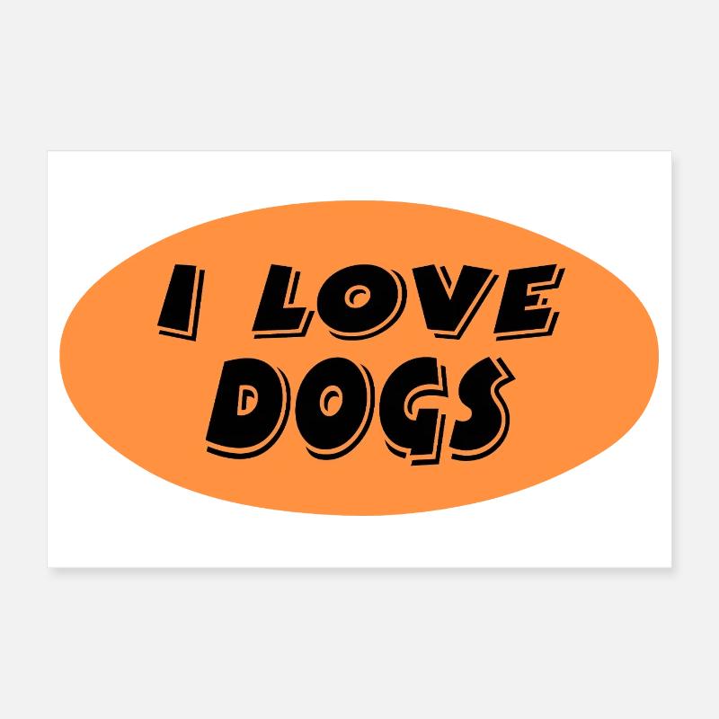 Hunde - Poster 30x20 cm - Weiß