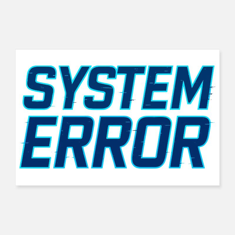 Systemfehler Glitch Design Poster 30x20 cm