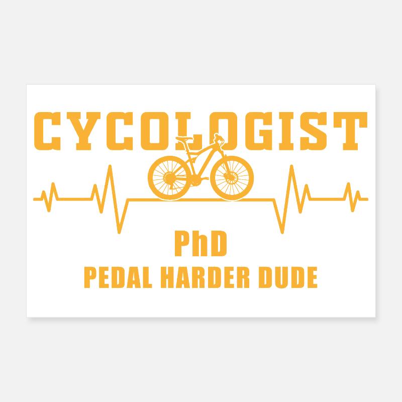 Mountainbiker MTB Fun Poster 30x20 cm