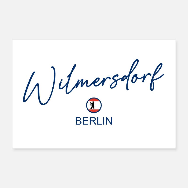 Wilmersdorf - Drapeau de Berlin - Ours de Berlin Poster 30 x 20 cm