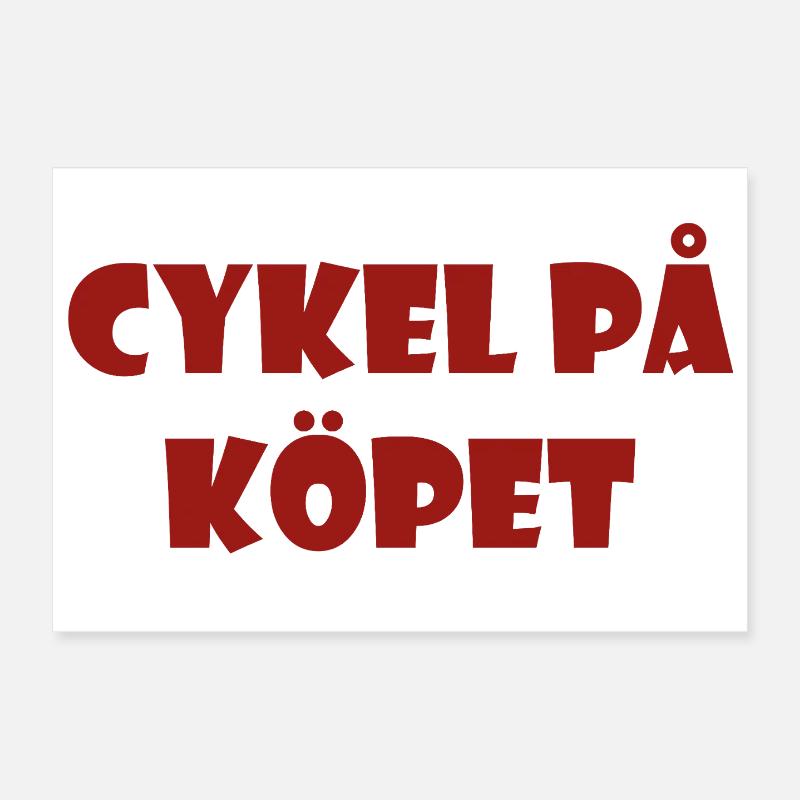 Bicycle in the Bargain – Text Design Poster 12" x 8" (30x20 cm)