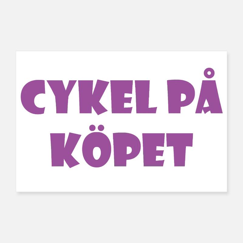 Bicycle in the Bargain – Text Design Poster 12" x 8" (30x20 cm)