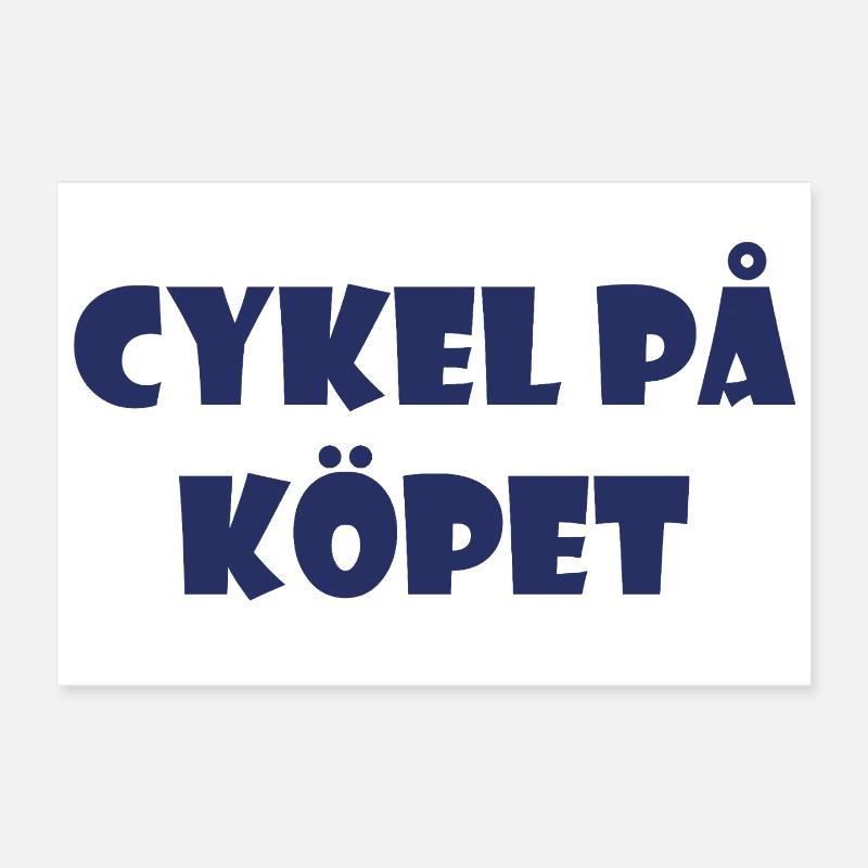 Bicycle in the Bargain – Conception de texte Poster 30 x 20 cm