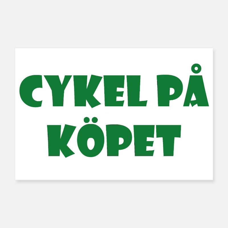 Bicycle in the Bargain – Conception de texte Poster 30 x 20 cm