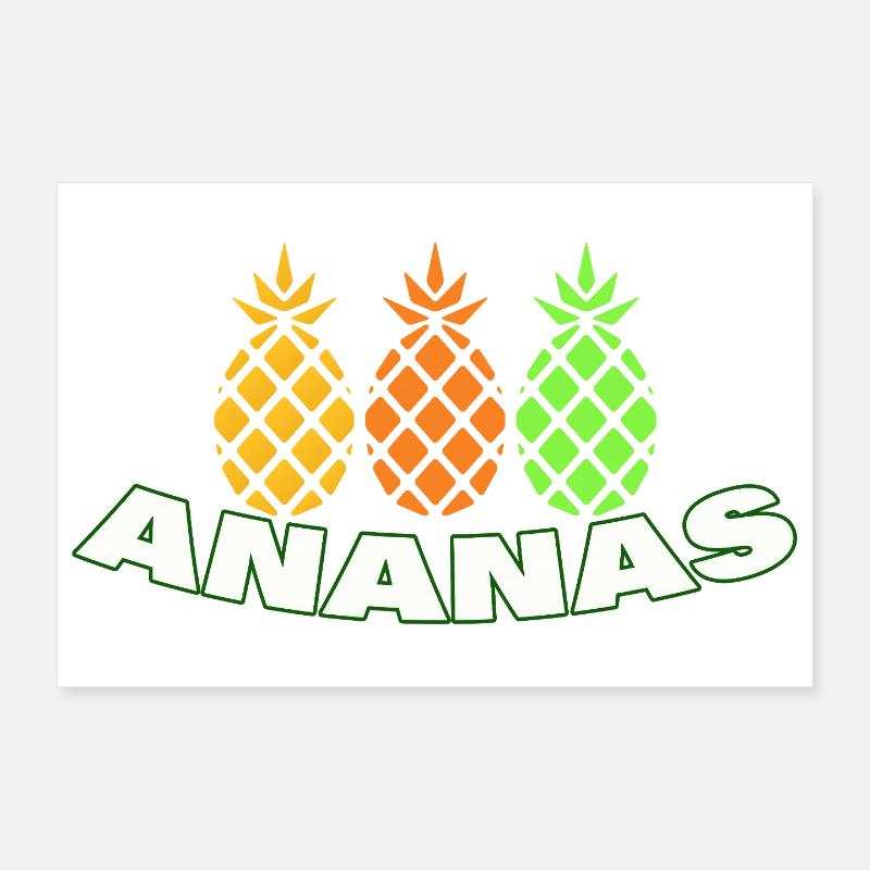 Pineapple Poster 12" x 8" (30x20 cm)