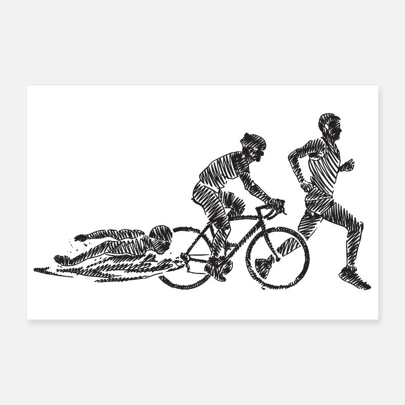 Circuit des Zombies Cyclistes Poster 30 x 20 cm