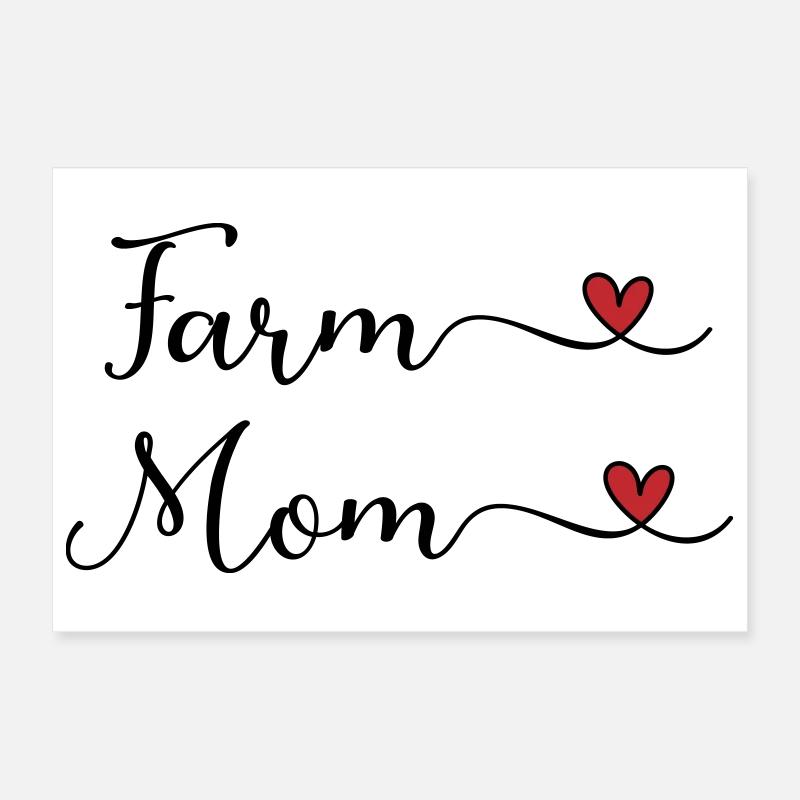 Maman de la ferme Poster 30 x 20 cm