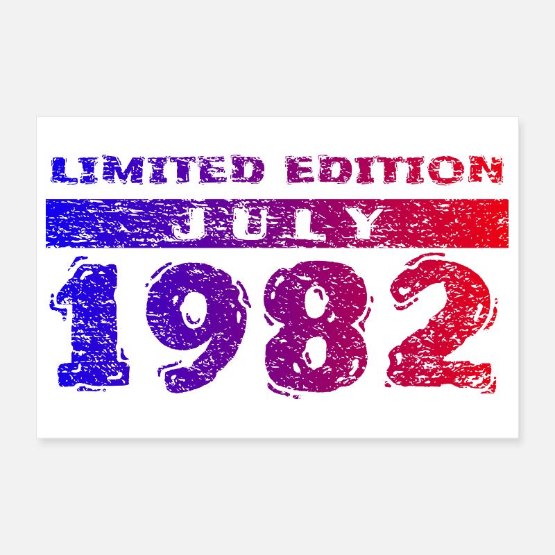 44e anniversaire Édition Limitée 07/1982 Poster 30 x 20 cm