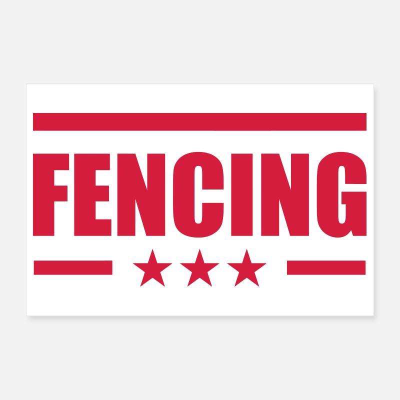 Fencing Poster 12" x 8" (30x20 cm)