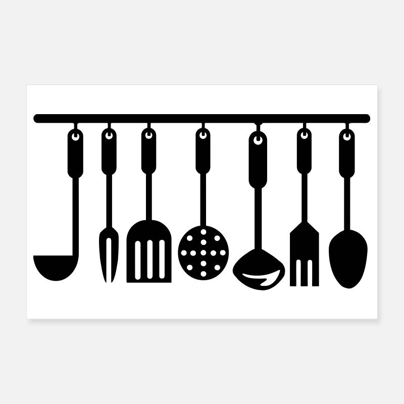 Kitchen utensils kitchen utensils Poster 12" x 8" (30x20 cm)