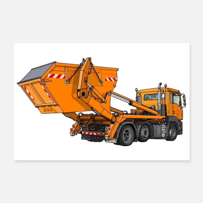 Camion avec benne, chargeur à benne Poster 30 x 20 cm