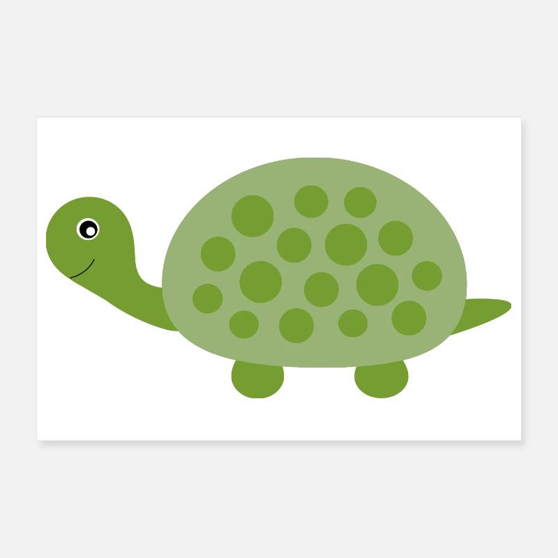 Schildkröten Schildkröten - Poster 30x20 cm - Weiß