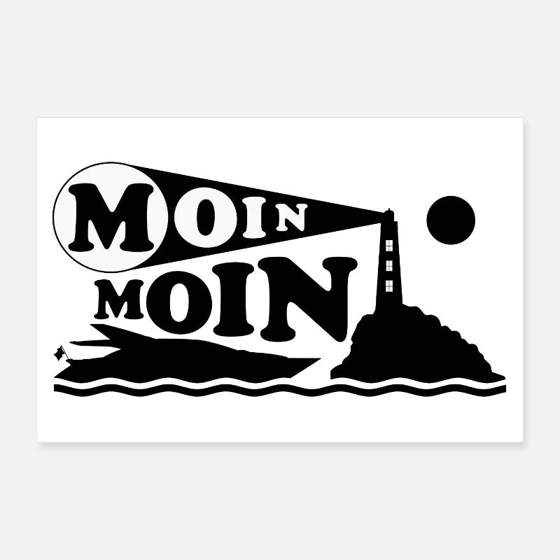 MOIN MOIN - Poster 30x20 cm - Weiß