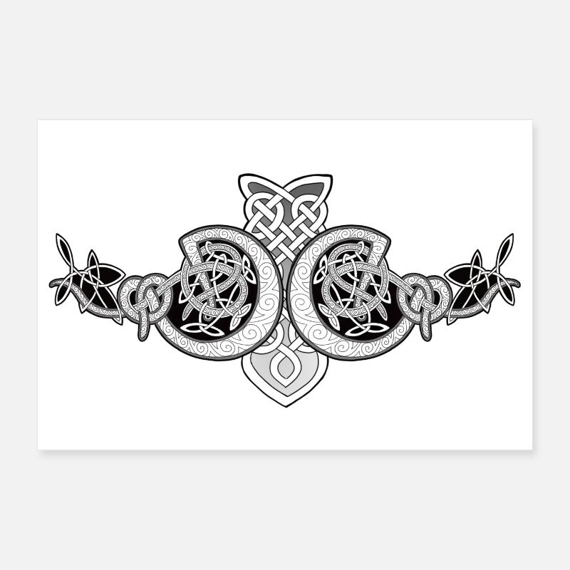 Filigrane des cercles nodaux doubles Poster 30 x 20 cm