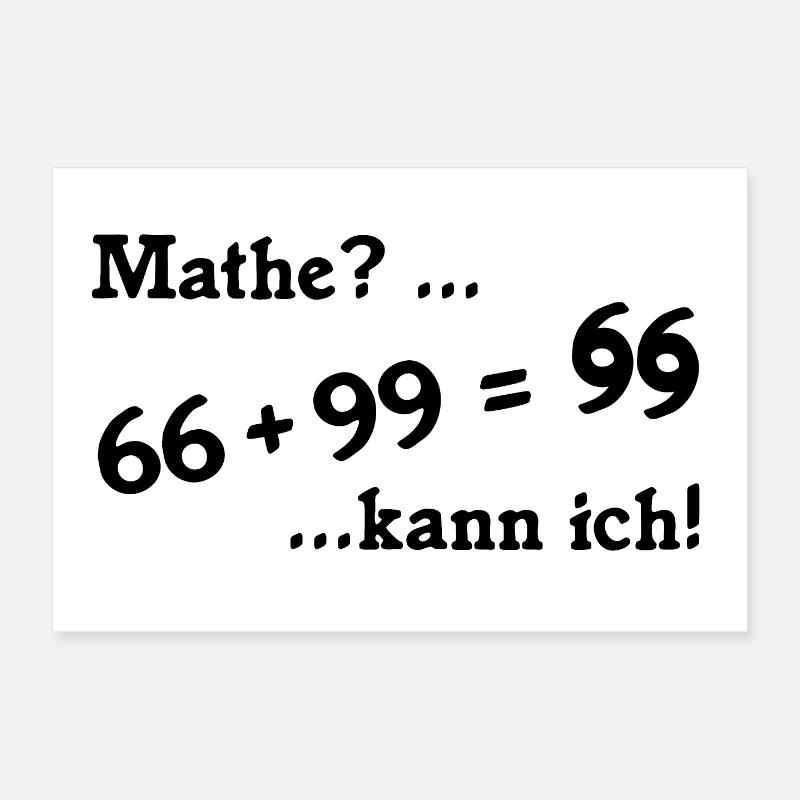 66plus99 v2 schwarz Poster 30x20 cm