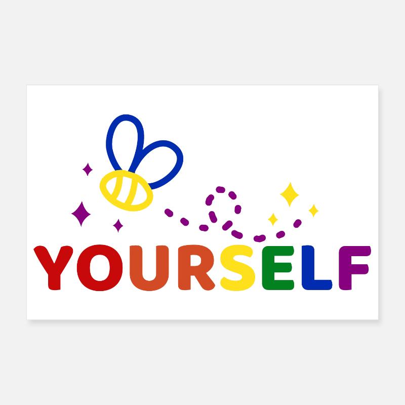 Sei du selbst Pride-Monat Poster 30x20 cm