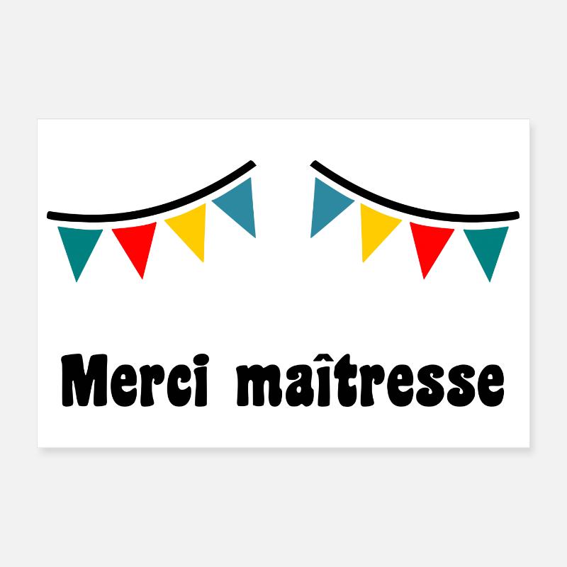 MERCI. MAÎTRESSE. MERCI MAÎTRESSE. MAITRESSE Poster 30 x 20 cm