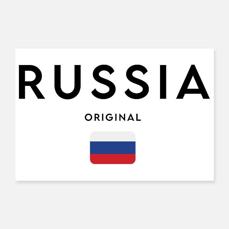 Russian pride, minimalist sleek design Poster 12" x 8" (30x20 cm)