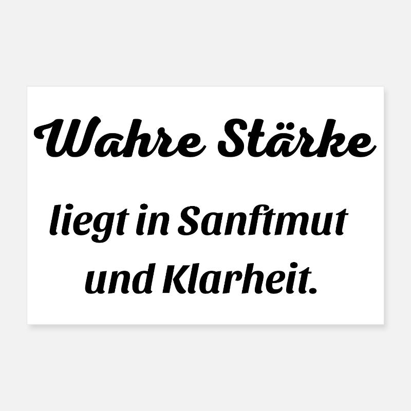 Wahre_Staerke - Poster 30x20 cm - Weiß