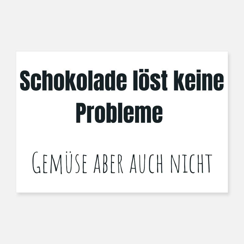 Schoko statt Gemüse Poster 30x20 cm