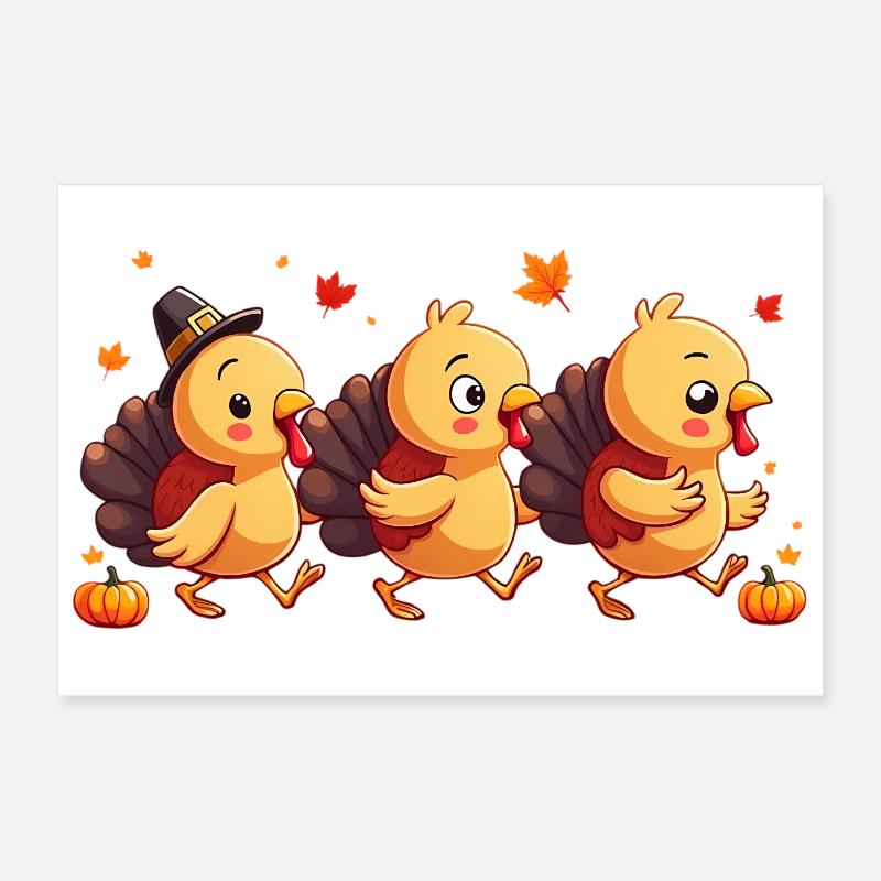 Bébé dinde de Thanksgiving Poster 30 x 20 cm