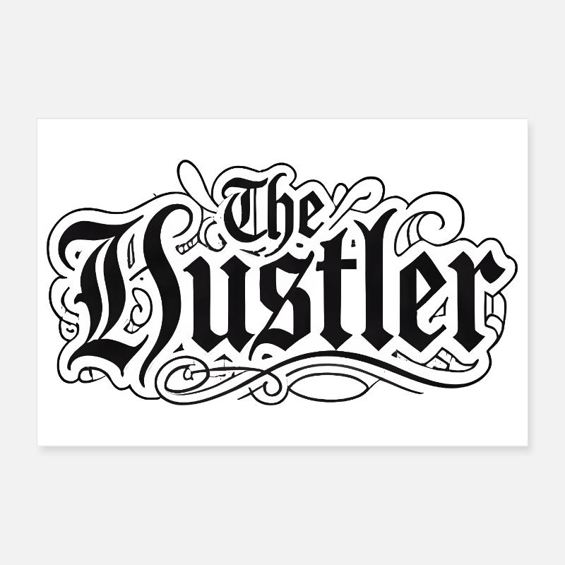 L’écriture gothique du Hustler Poster 30 x 20 cm