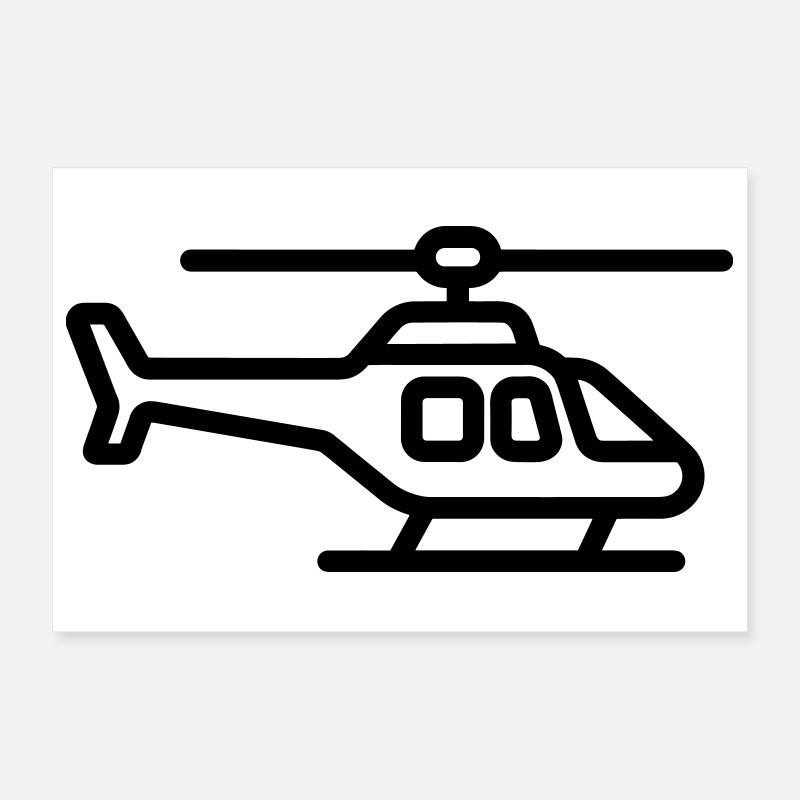 Hubschrauber Poster 30x20 cm