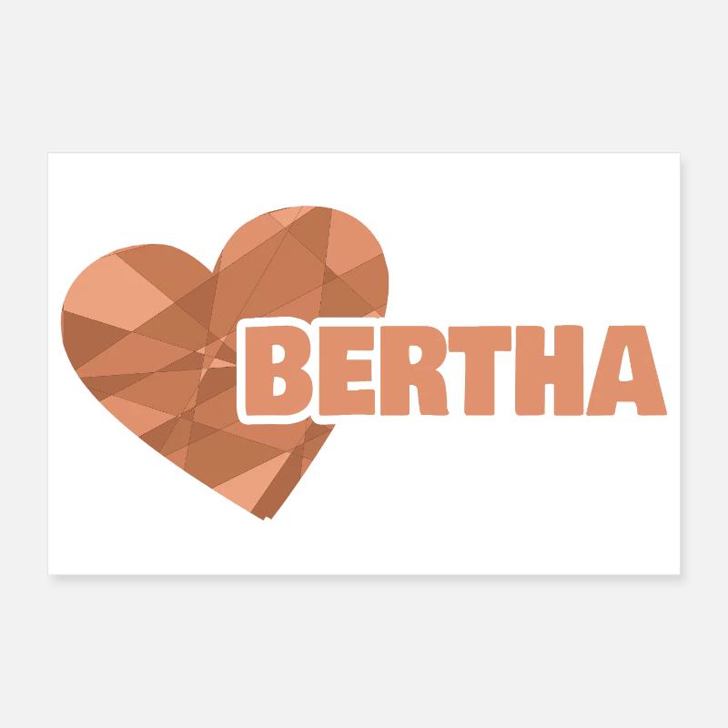 First name Bertha Poster 12" x 8" (30x20 cm)