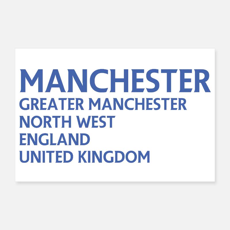 Manchester – Angleterre Lyrique Poster 30 x 20 cm