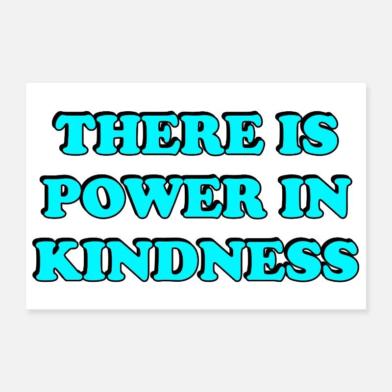 Power in Kindness Retro Type Poster 12" x 8" (30x20 cm)