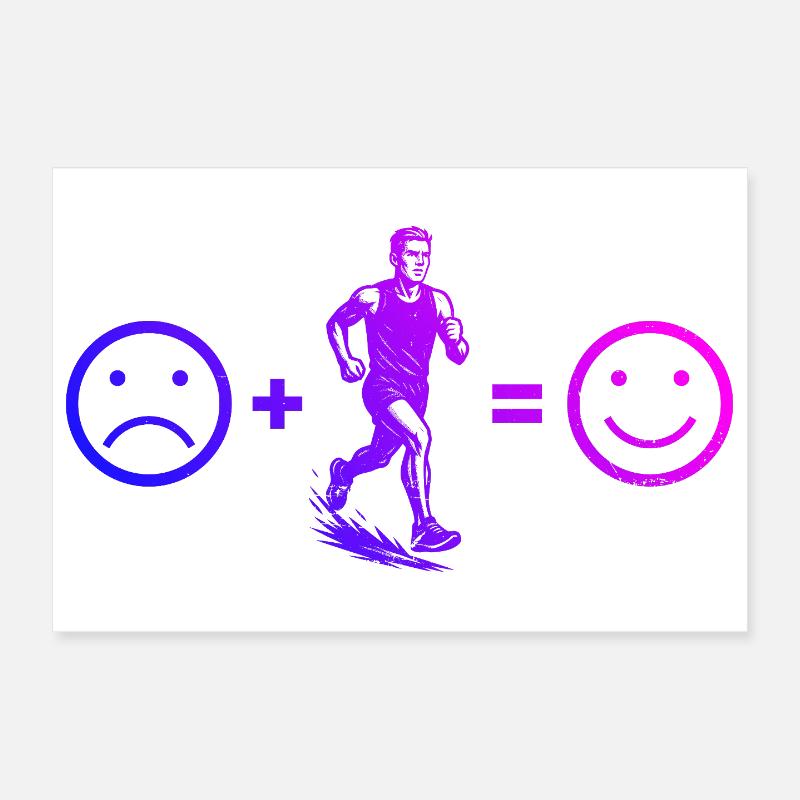 Charakterstarkes Running Design Poster 30x20 cm