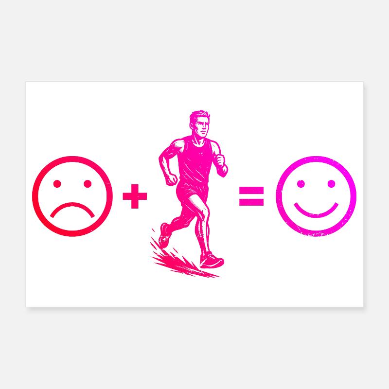 Purist Running Theme Poster 12" x 8" (30x20 cm)