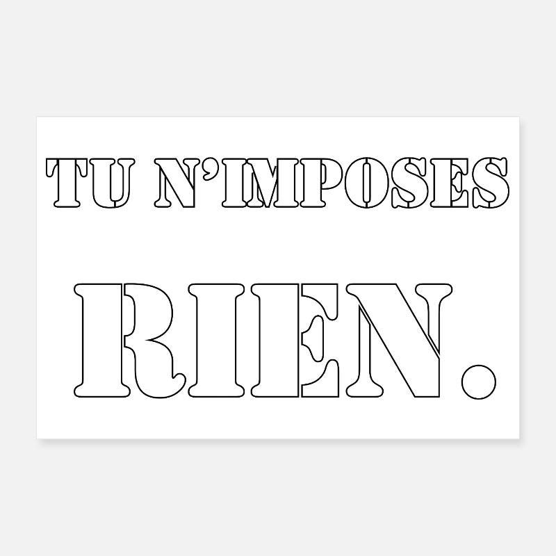 DU DRÄNGST NICHTS AUF. Poster 30x20 cm