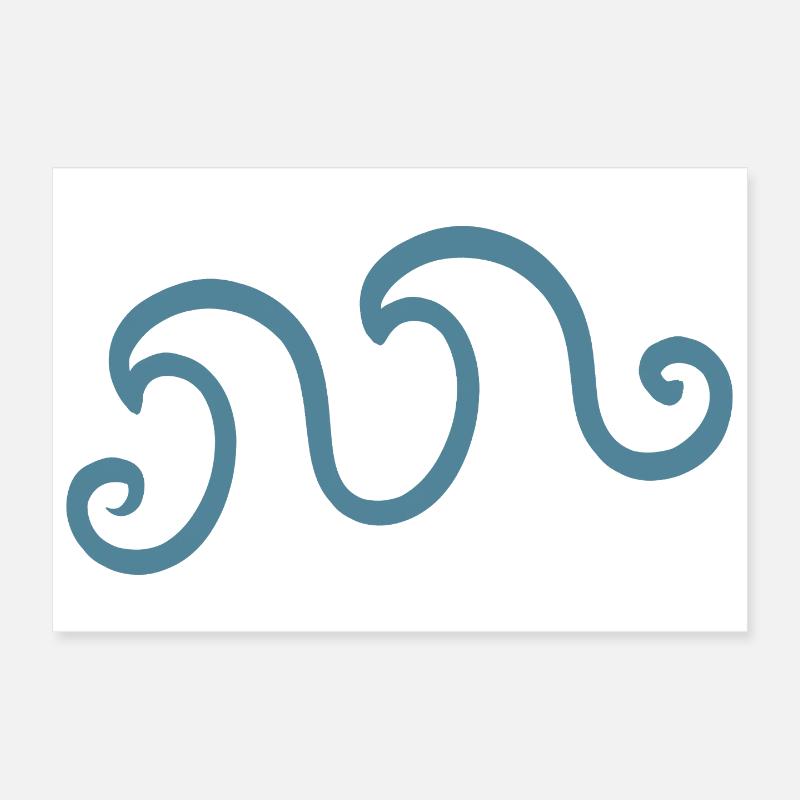 Azure Waves Poster 30x20 cm