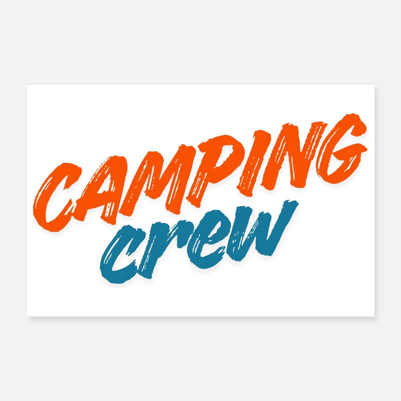 Équipe de camping Poster 30 x 20 cm
