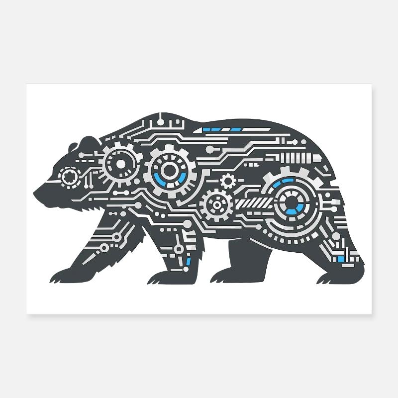 Circuit d’ours kibernétique Poster 30 x 20 cm