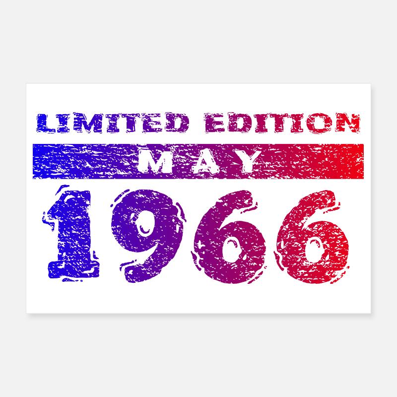 60e anniversaire Édition Limitée 05/1966 Poster 30 x 20 cm