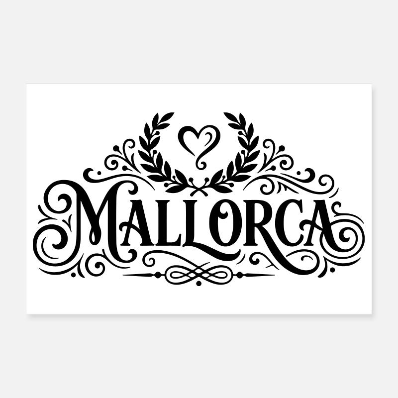 Mallorca Herz Poster 30x20 cm