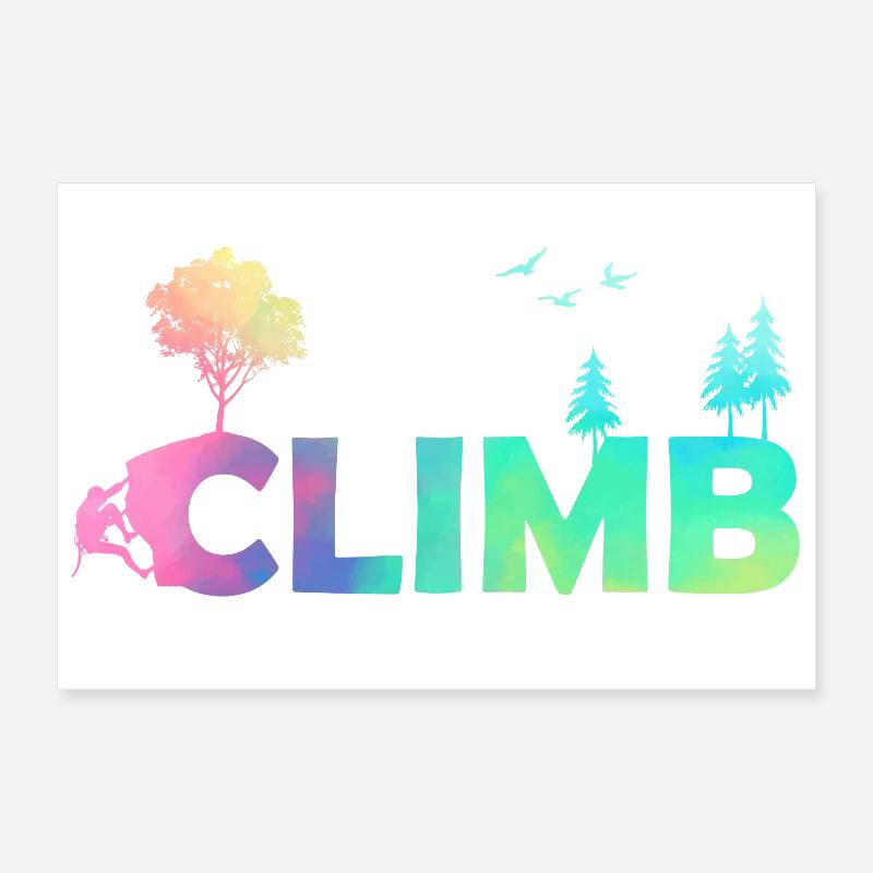 Escalade en pente Escalade nature Poster 30 x 20 cm